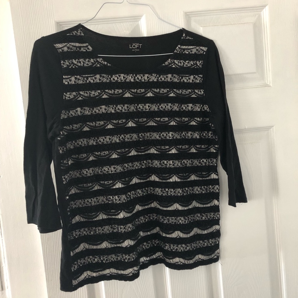 Ann Taylor Loft three quarter length shirt.